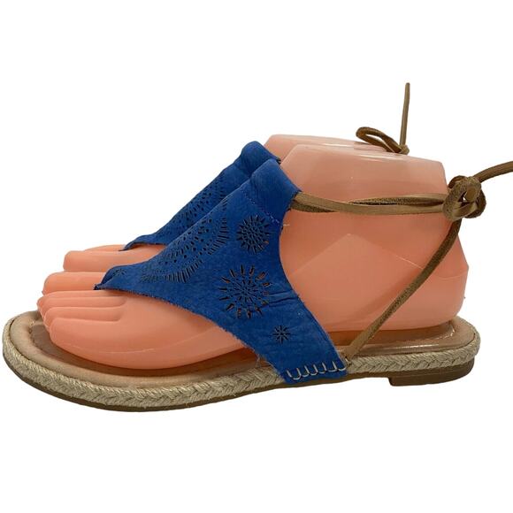 KOOLABURRA Kanita Laser Cutout Thong Sandals Blue EUR 36-37 US 6 - Picture 3 of 11